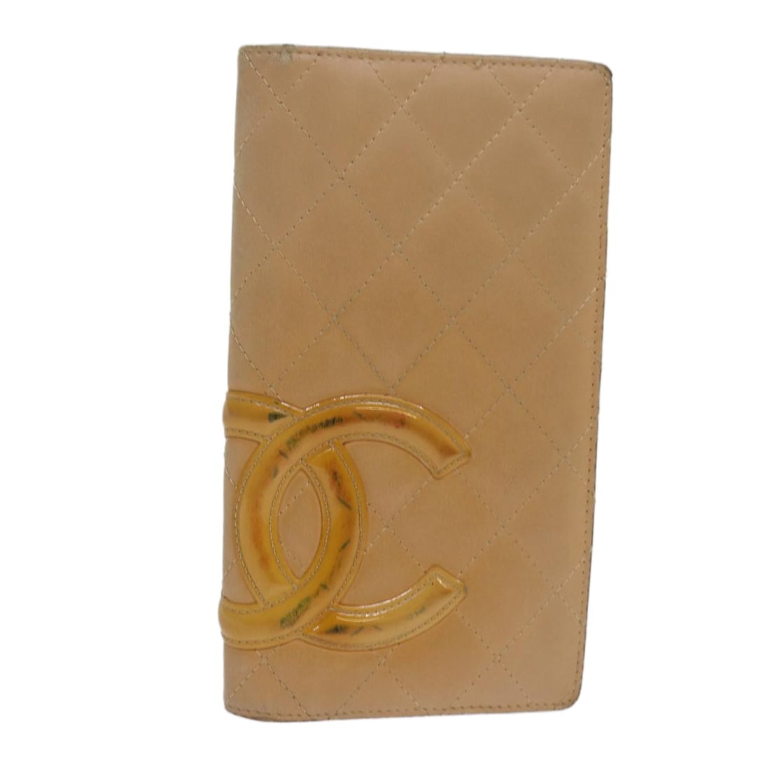 CHANEL Cambon Matelasse Long Wallet Beige Leather Auth Italy: CHANEL Cambon Matelasse Long Wallet Beige Leather Auth Italy This CHANEL Cambon Line Matelasse Long Wallet combines elegance and practicality in a stunning beige leather design. Crafted in Italy, this