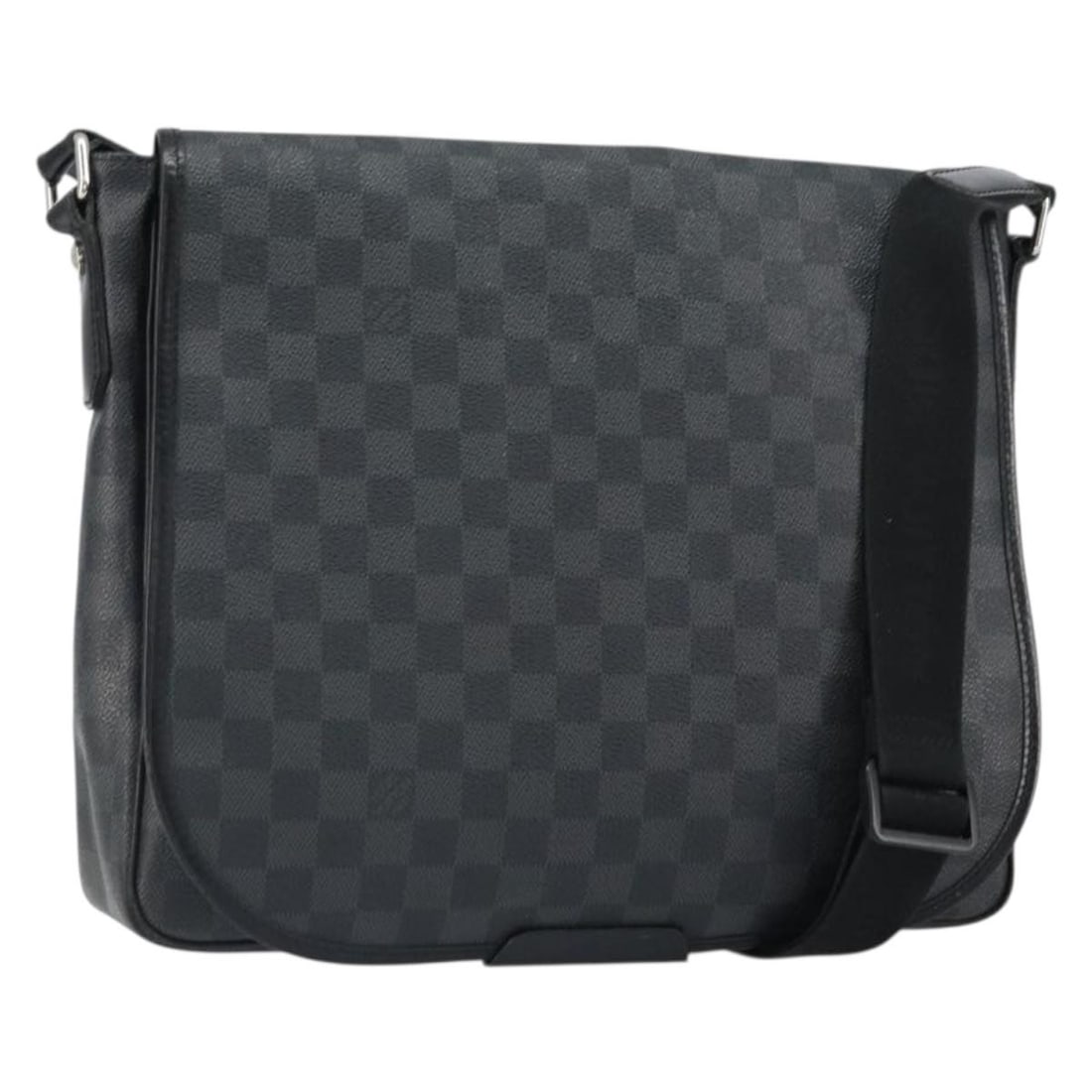 Louis Vuitton Daniel MM Damier Graphite Canvas Shoulder Bag N58029: Louis Vuitton Daniel MM Damier Graphite Canvas Shoulder Bag N58029 This is a LOUIS VUITTON Damier Graphite Daniel MM shoulder bag crafted from Damier Graphite canvas. The bag features a flap closure a