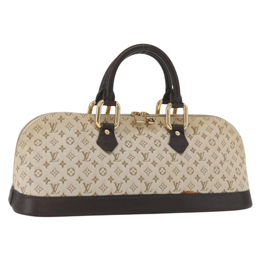 Khaki Monogram Mini Canvas Alma Ron Handbag by Louis Vuitton M92206: Khaki Monogram Mini Canvas Alma Ron Handbag by Louis Vuitton M92206 This Louis Vuitton Monogram Mini Alma Ron hand bag in khaki features the signature Monogram Mini Canvas exterior. Made in France, th