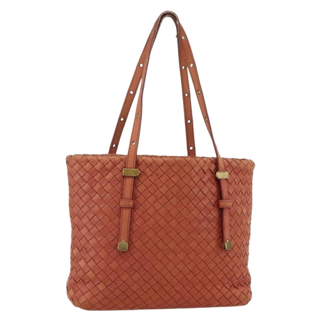 BOTTEGA VENETA Intrecciato Leather Tote Bag Orange Gold Italy: BOTTEGA VENETA Intrecciato Leather Tote Bag Orange Gold Italy This Bottega Veneta Intrecciato Tote Bag is a stunning piece crafted in Italy, featuring a beautiful orange leather exterior with gold acc