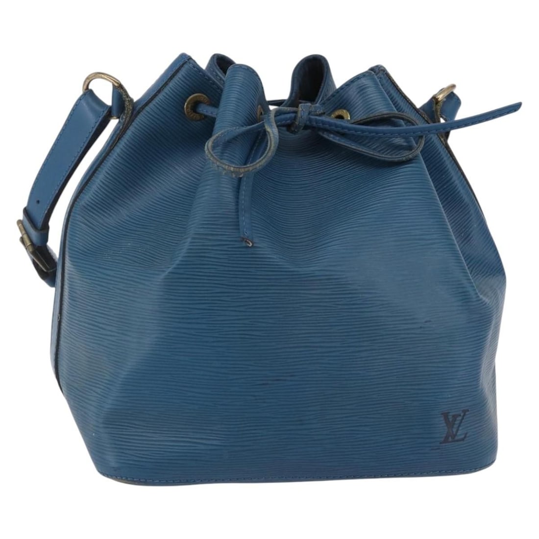 Authentic LOUIS VUITTON Epi Petit Noe Shoulder Bag M44105 Blue (1 of 18)