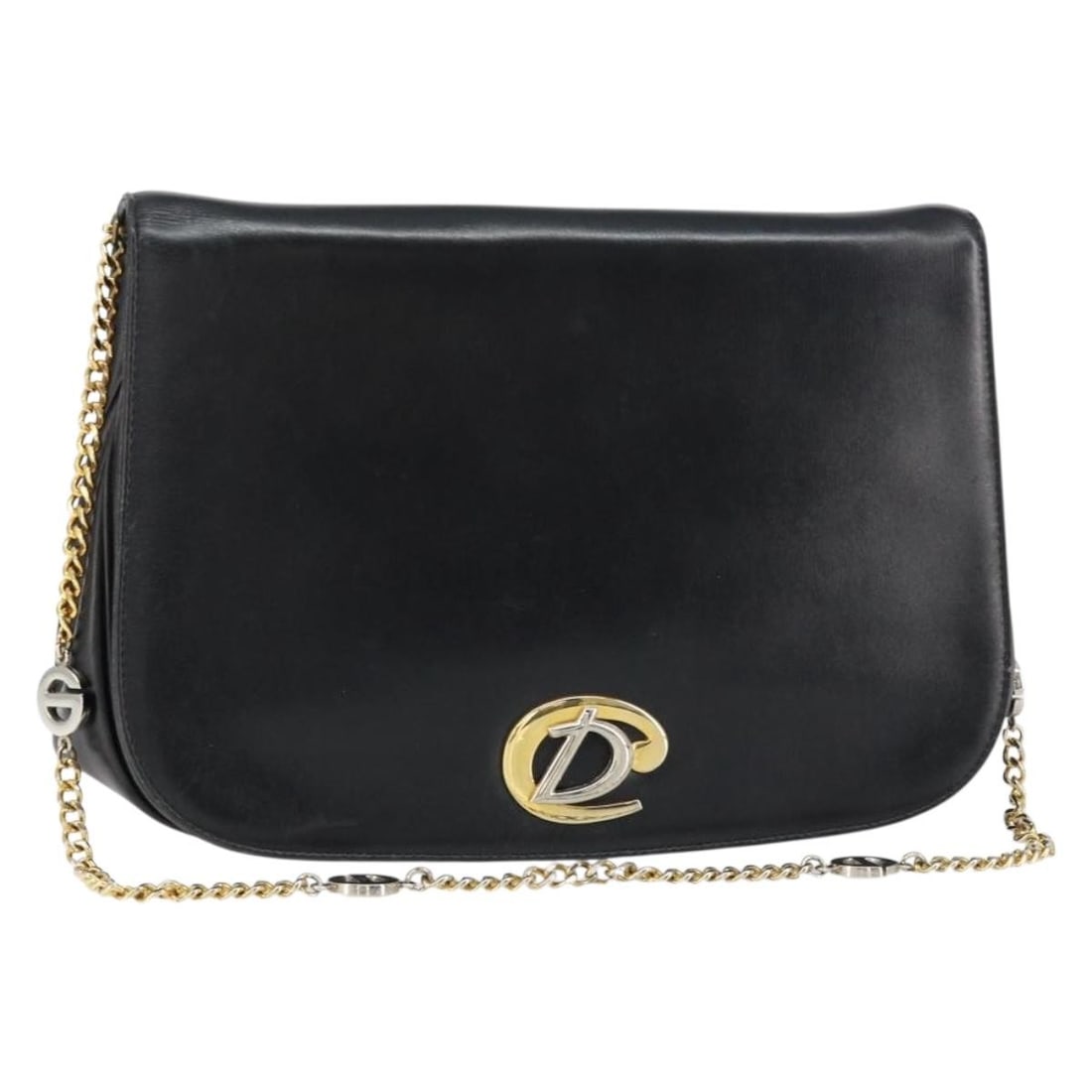 Christian Dior Black Gold Leather Chain Shoulder Bag Auth: Christian Dior Black Gold Leather Chain Shoulder Bag Auth This Christian Dior Chain Shoulder Bag is a stylish accessory crafted from high-quality leather in a classic black and gold color scheme. It f