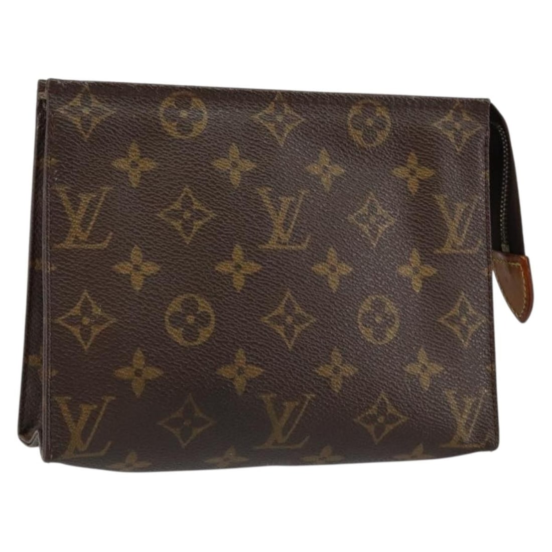 LOUIS VUITTON Monogram Poche Toilette 19 Pouch M47544 Authentic: LOUIS VUITTON Monogram Poche Toilette 19 Pouch M47544 Authentic This authentic Louis Vuitton Monogram Poche Toilette 19 Pouch (Product No. M47544) showcases the iconic Monogram Canvas exterior, making