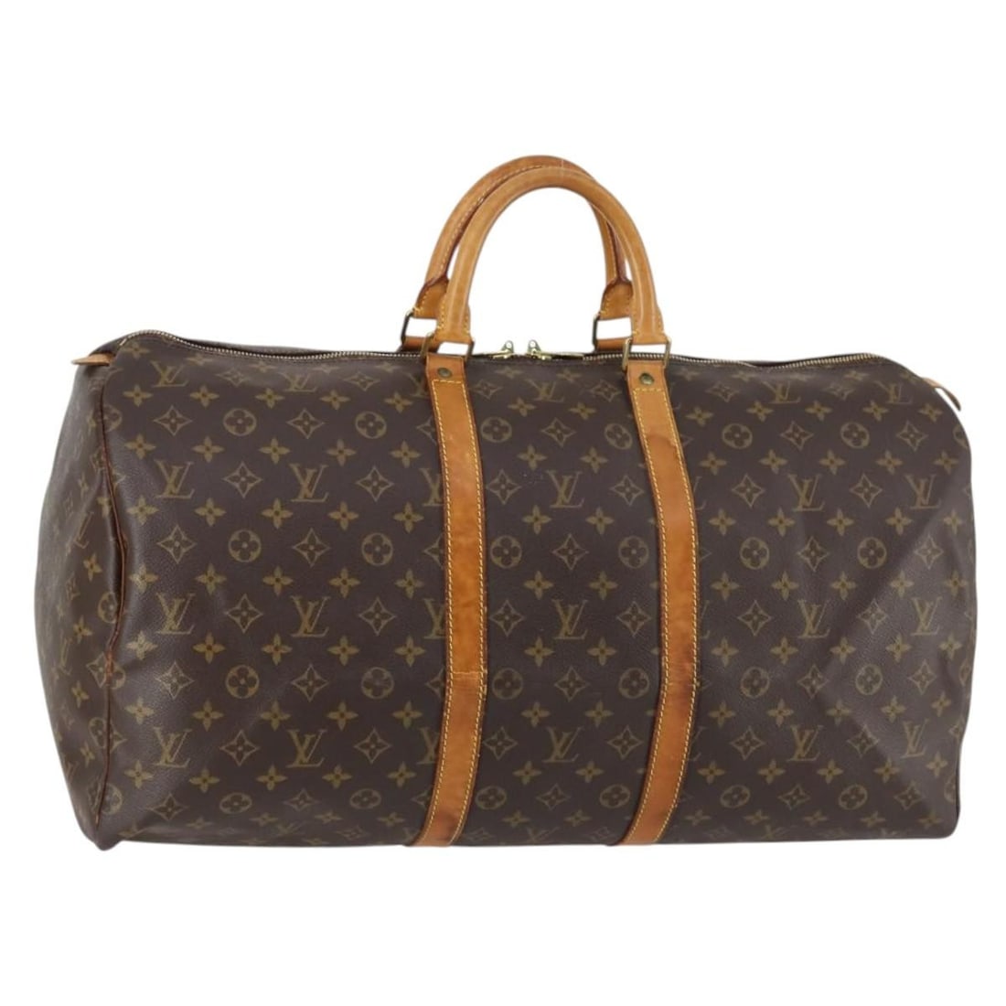 LOUIS VUITTON Monogram Keepall 55 Boston Bag M41424 Authentic Luxury Travel Bag: LOUIS VUITTON Monogram Keepall 55 Boston Bag M41424 Authentic Luxury Travel Bag This iconic LOUIS VUITTON Monogram Keepall 55 Boston Bag is a stylish and functional travel companion. Crafted from dura