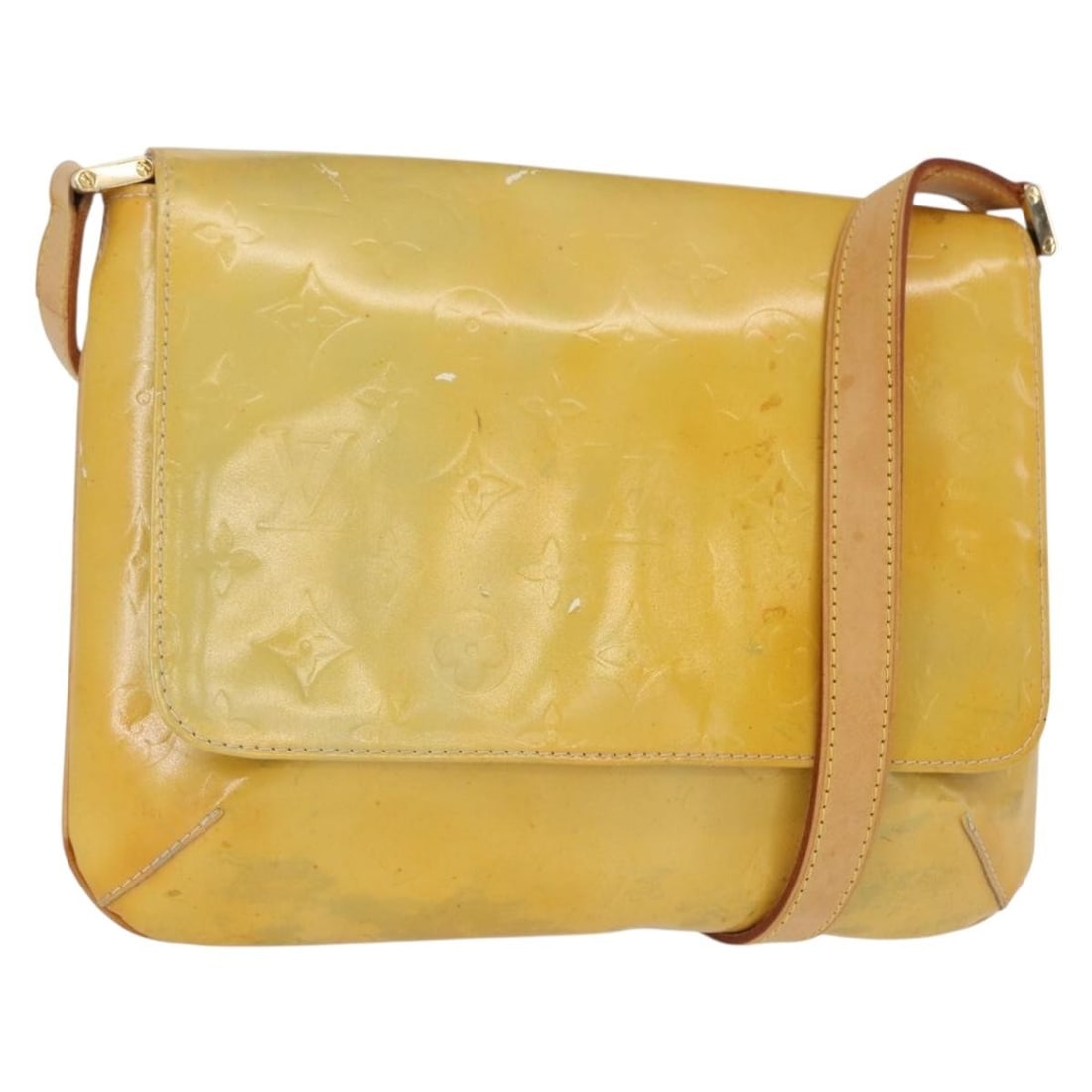 LOUIS VUITTON Monogram Vernis Thompson Street Bag Gris M91008 Authentic: LOUIS VUITTON Monogram Vernis Thompson Street Bag Gris M91008 Authentic Elevate your style with this authentic LOUIS VUITTON Monogram Vernis Thompson Street Bag in a chic Gris color. Crafted from high