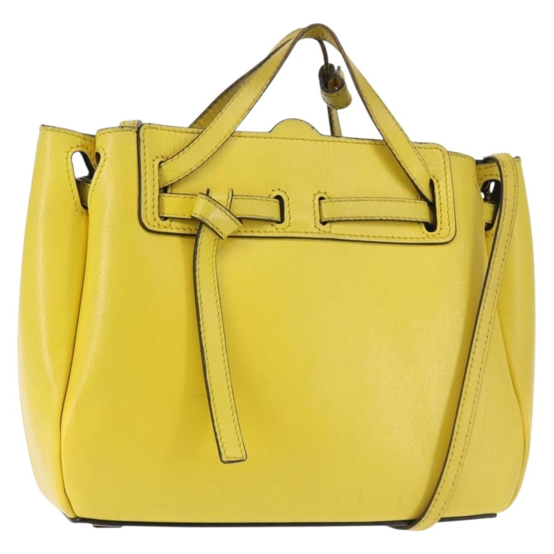 LOEWE Yellow Gold Leather 2-Way Shoulder Bag Auth Spain (1 of 18)