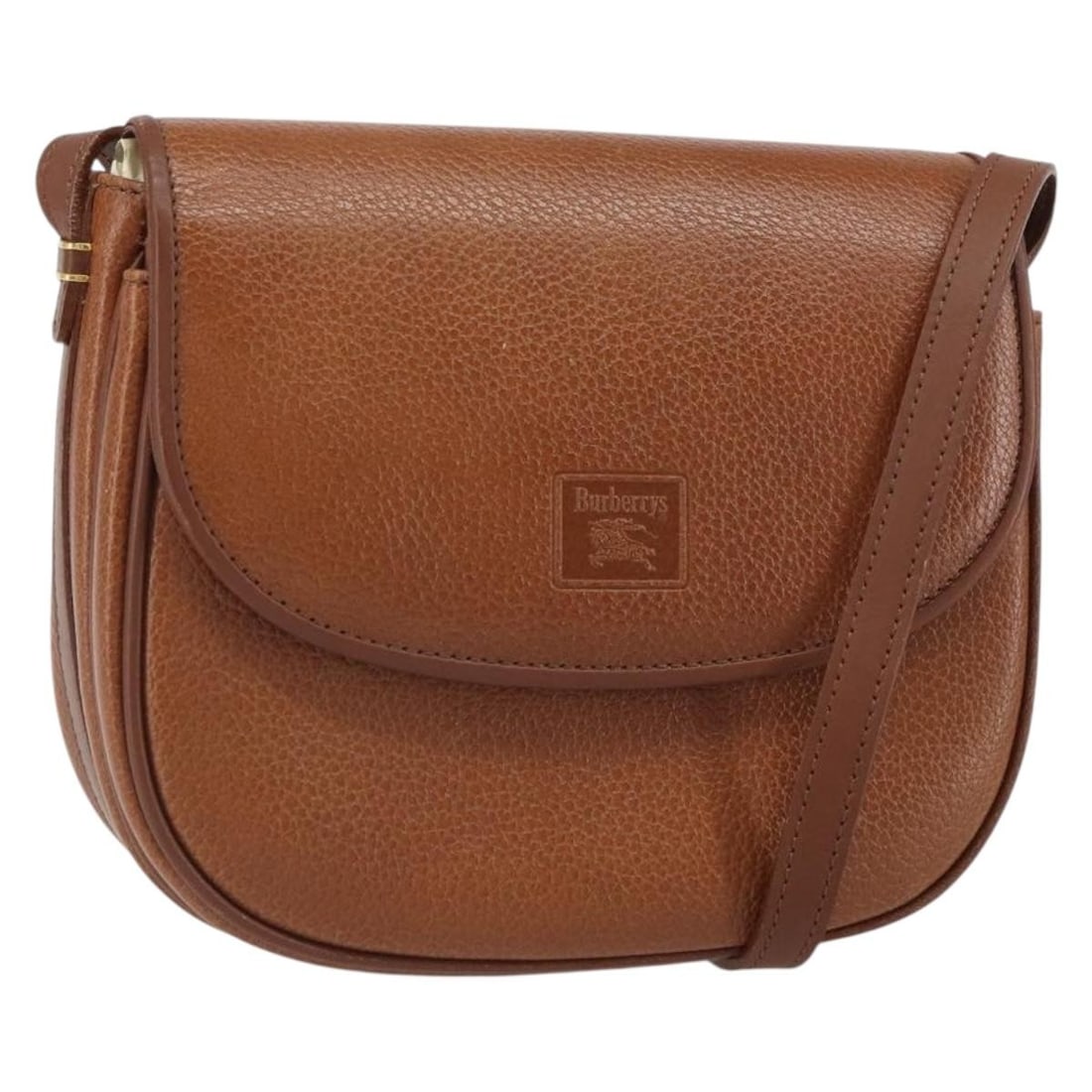 Burberrys Brown Leather Shoulder Bag Gold Trim (1 of 18)