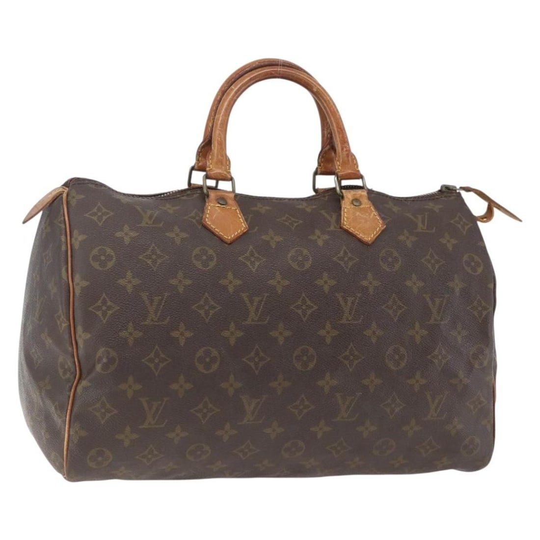 Louis Vuitton Speedy 35 Monogram Canvas Handbag M41524 France: Louis Vuitton Speedy 35 Monogram Canvas Handbag M41524 France This Louis Vuitton Speedy 35 handbag features the iconic Monogram Canvas exterior and is crafted in France. The bag has a spacious interio