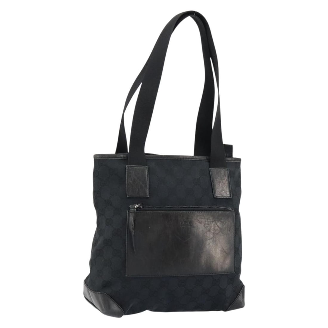 GUCCI GG Canvas Black Tote Bag 019 0402 Authentic Italy (1 of 18)