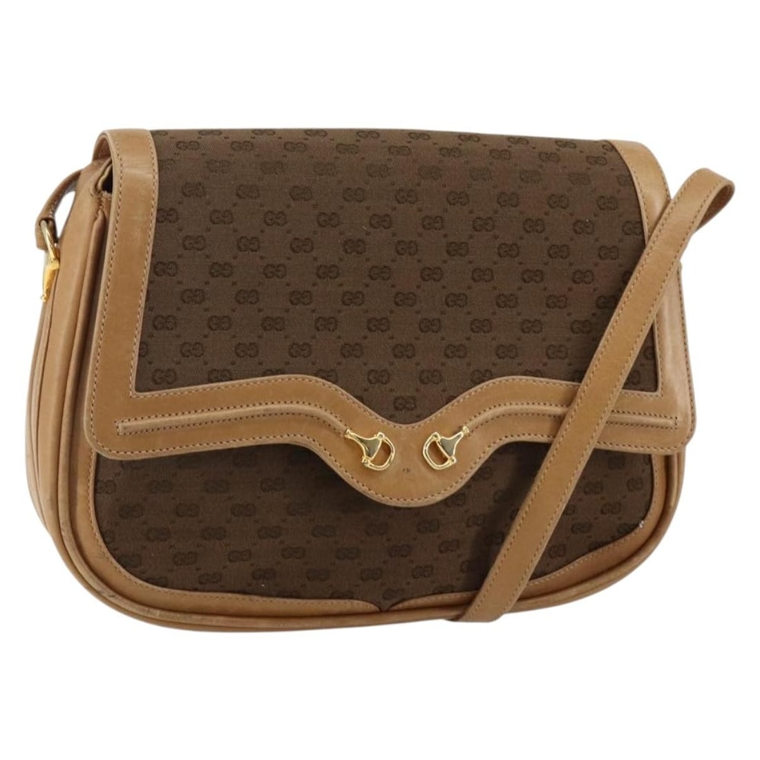 GUCCI Micro GG Canvas Shoulder Bag Brown Gold Made in Italy: GUCCI Micro GG Canvas Shoulder Bag Brown Gold Made in Italy This authentic GUCCI Micro GG Canvas Shoulder Bag is a luxurious accessory that showcases a chic brown and gold color scheme. Crafted in Ita