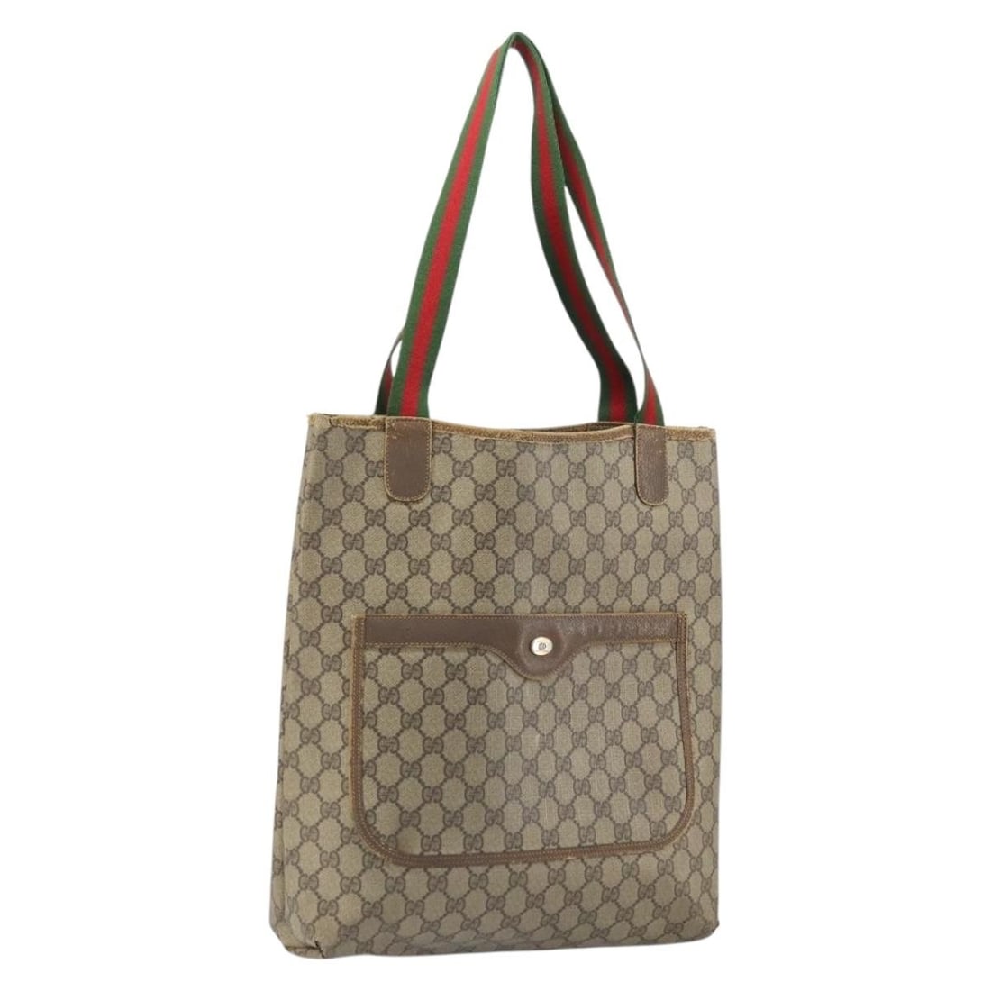 Gucci Tote Bag GG Supreme Web PVC Beige Gold Red 40 02 003 Italy (1 of 18)