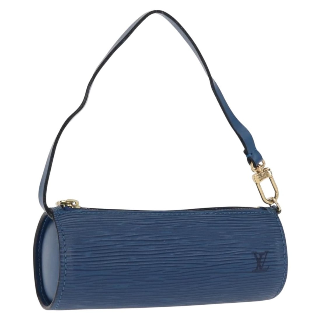 Louis Vuitton Epi Leather Blue Soufflot Pouch France: Louis Vuitton Epi Leather Blue Soufflot Pouch France This Louis Vuitton Epi Soufflot Pouch features blue Epi leather and is crafted in France. The pouch shows signs of heavy use, including rubbing, st