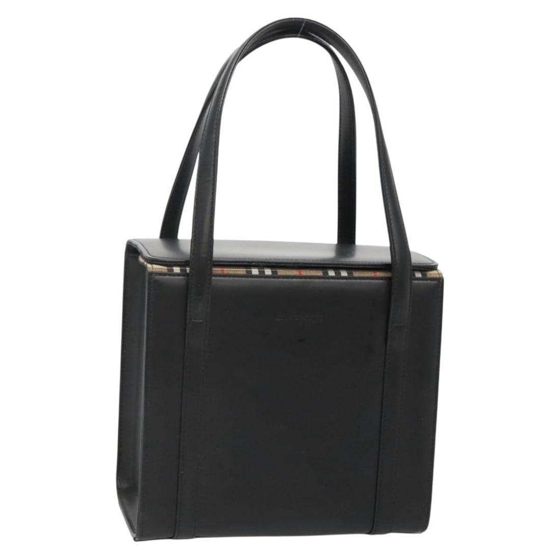Burberrys Black Leather Hand Bag with Silver Details (1 of 18)