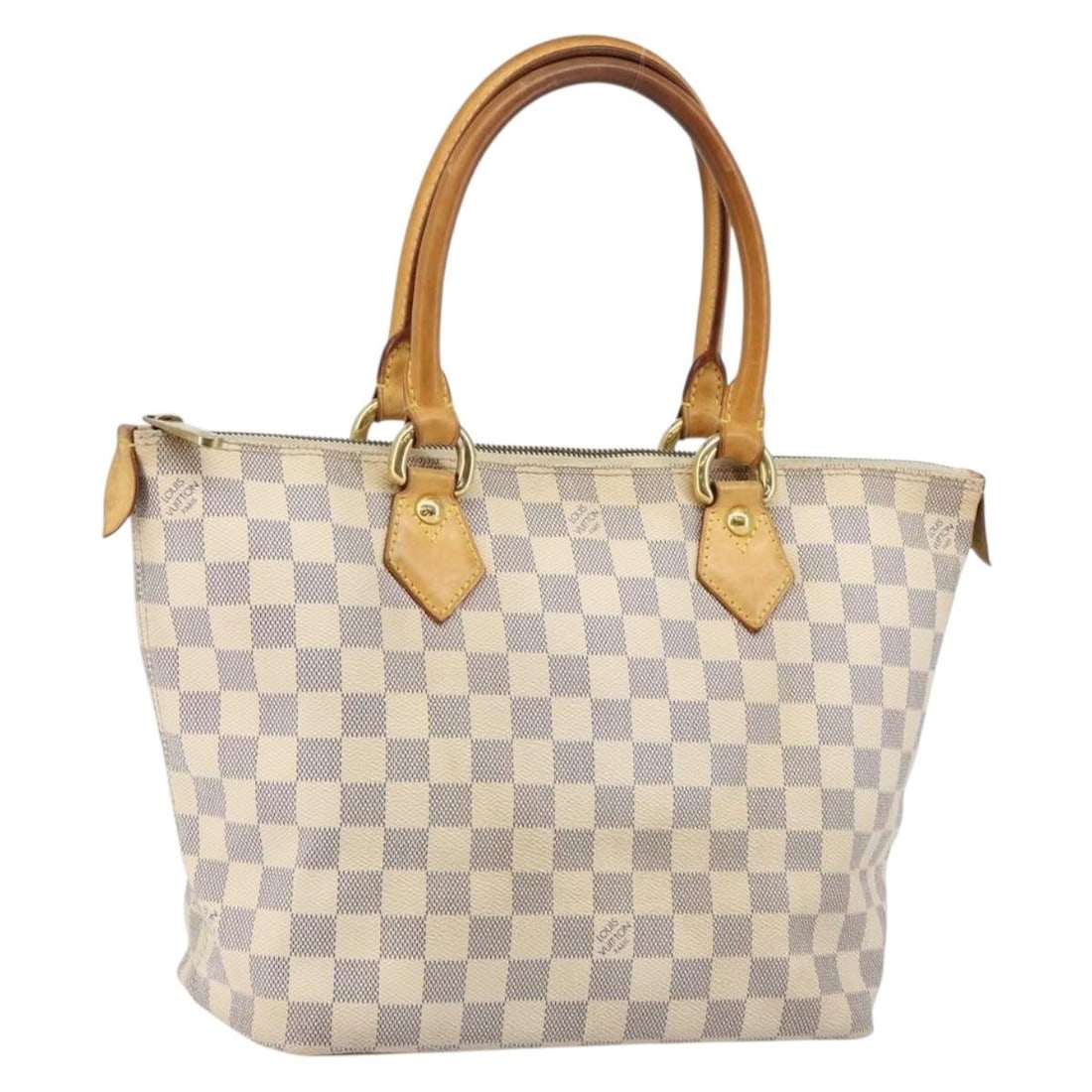 LOUIS VUITTON Damier Azur Saleya PM Tote Bag N51186 Authentic France: LOUIS VUITTON Damier Azur Saleya PM Tote Bag N51186 Authentic France Discover the elegance of the LOUIS VUITTON Damier Azur Saleya PM Tote Bag, a sophisticated accessory crafted in France. This stylis