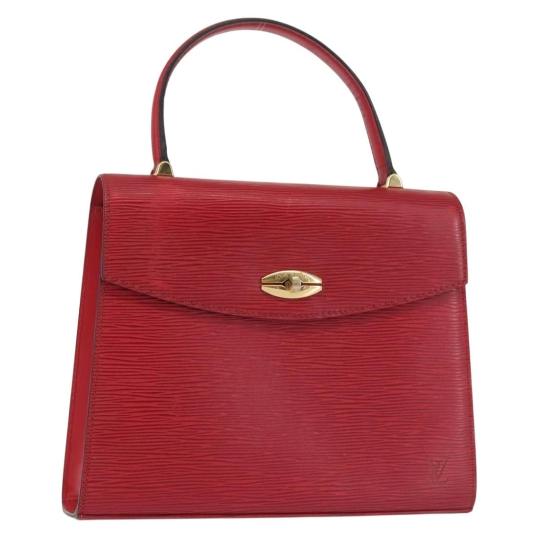 Authentic Louis Vuitton Malesherbes Hand Bag Red Epi Leather M52377: Authentic Louis Vuitton Malesherbes Hand Bag Red Epi Leather M52377 This stylish LOUIS VUITTON Epi Malesherbes Hand Bag in a vibrant red is an exquisite blend of luxury and functionality. Crafted from