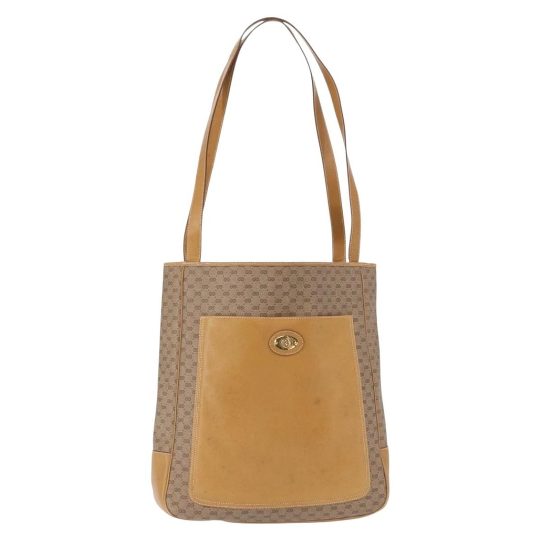 GUCCI Micro GG Supreme Tote Bag Beige Italy Auth AM5617: GUCCI Micro GG Supreme Tote Bag Beige Italy Auth AM5617 This authentic GUCCI Micro GG Supreme Tote Bag showcases a stylish and practical design, perfect for everyday use. Crafted from durable Micro Sm