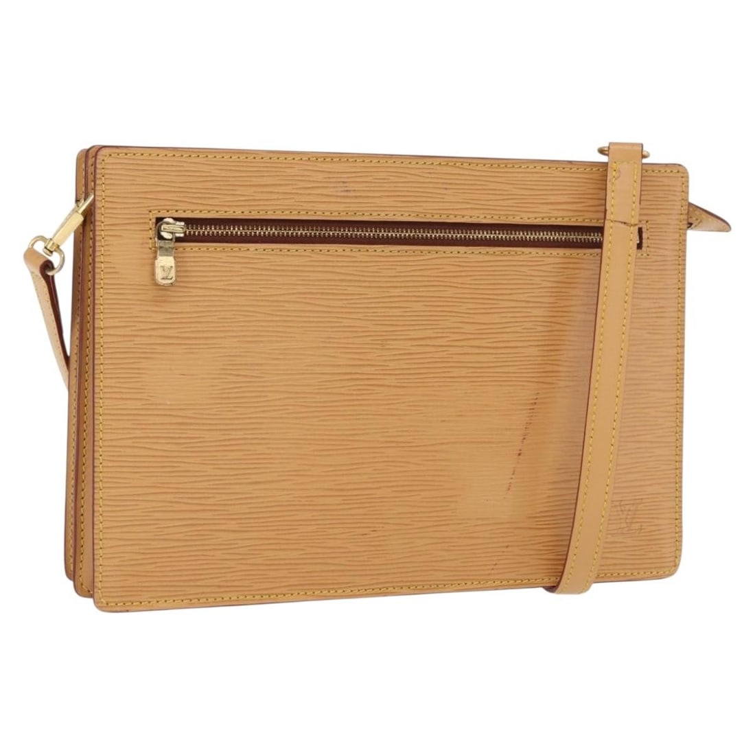 Beige Epi Leather Angian Shoulder Bag by Louis Vuitton M52116: Beige Epi Leather Angian Shoulder Bag by Louis Vuitton M52116 This is a Louis Vuitton Epi Angian shoulder bag in beige, featuring durable Epi leather construction. The bag is made in France and is par