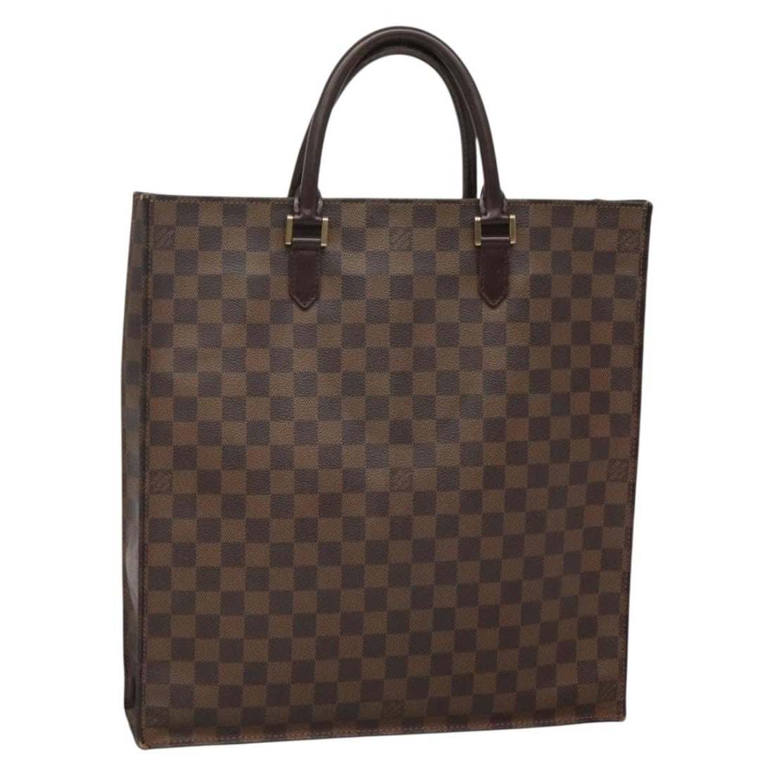 LOUIS VUITTON Damier Ebene Sac Plat Hand Bag N51140 Auth (1 of 18)
