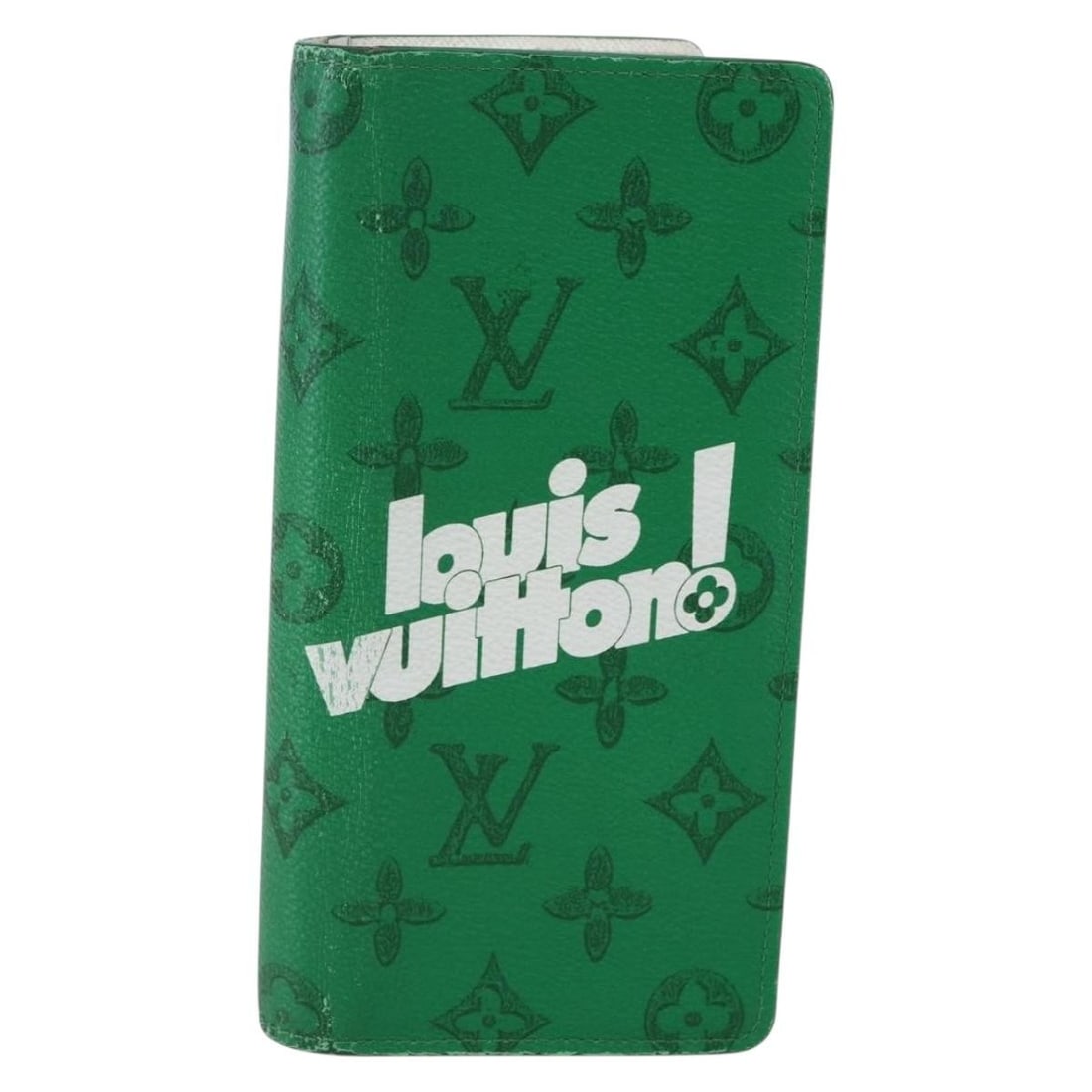 LOUIS VUITTON Monogram Everyday Portefeuille Brazza Green M80801 Authentic Long Wallet (1 of 18)