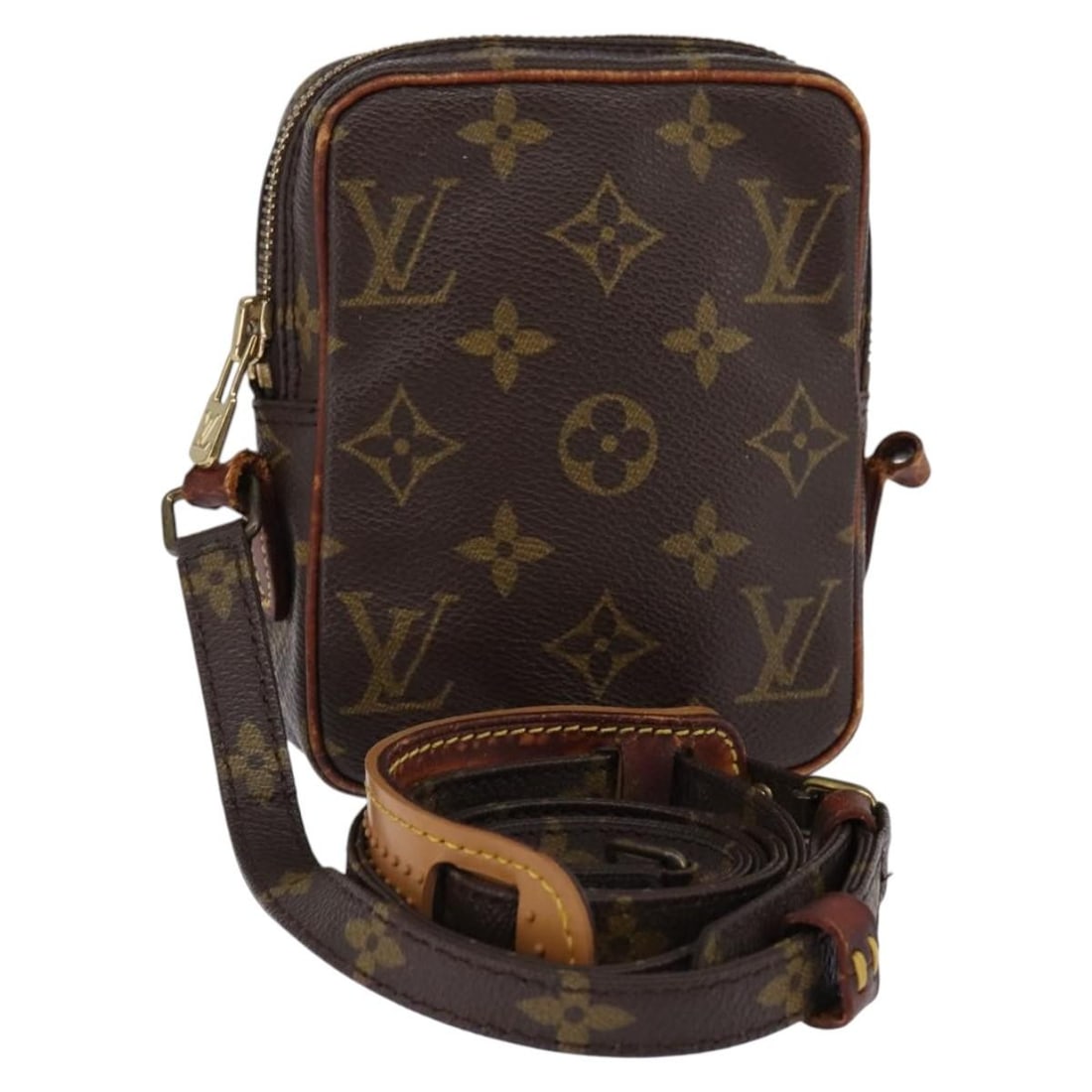 LOUIS VUITTON Monogram Mini Danube Shoulder Bag M45268 Auth France: LOUIS VUITTON Monogram Mini Danube Shoulder Bag M45268 Auth France This authentic LOUIS VUITTON Monogram Mini Danube Shoulder Bag is a stylish accessory crafted from durable Monogram canvas. It featur