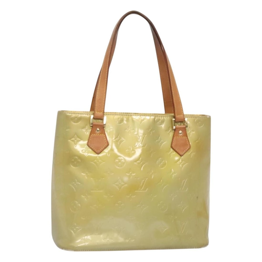 LOUIS VUITTON Monogram Vernis Houston Hand Bag Gris M91053 Patent Leather: LOUIS VUITTON Monogram Vernis Houston Hand Bag Gris M91053 Patent Leather Introducing the LOUIS VUITTON Monogram Vernis Houston Hand Bag in a sophisticated Gris color. Crafted from high-quality patent