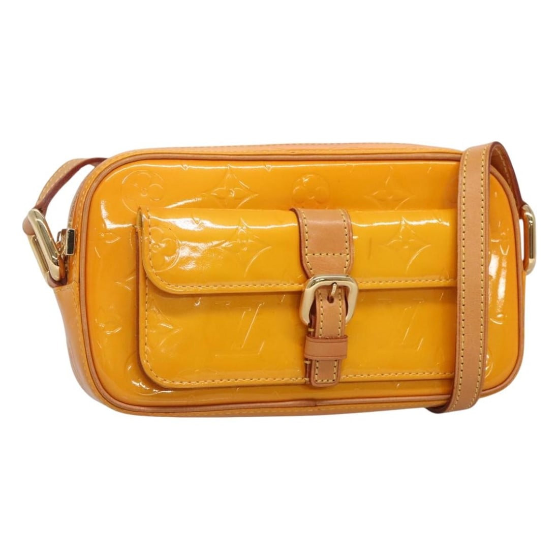 LOUIS VUITTON Monogram Vernis Christy MM Shoulder Bag Jaune M91108 Authentic: LOUIS VUITTON Monogram Vernis Christy MM Shoulder Bag Jaune M91108 Authentic This elegant LOUIS VUITTON Monogram Vernis Christy MM Shoulder Bag is crafted in France from luxurious patent leather in a