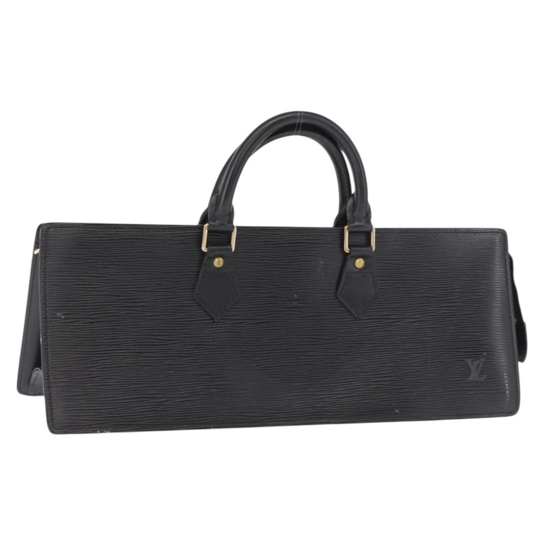 Black Epi Leather Sac Triangle Handbag Louis Vuitton M52092: Black Epi Leather Sac Triangle Handbag Louis Vuitton M52092 This is a Louis Vuitton Epi Sac Triangle handbag in black, crafted from Epi leather. The bag features a structured triangular silhouette and