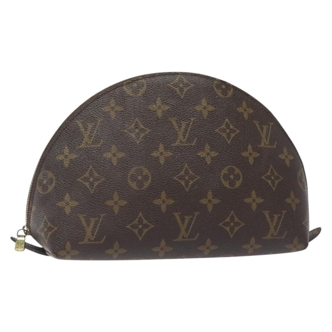 Louis Vuitton Monogram Trousse Demi Ronde Cosmetic Pouch M47520 Auth (1 of 18)