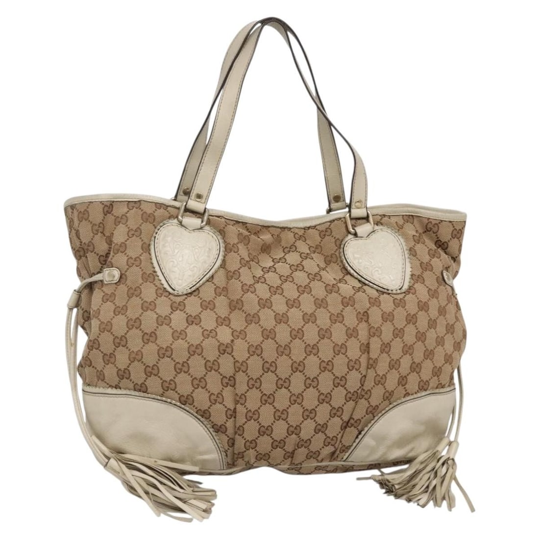 GUCCI GG Canvas Tote Bag Beige Gold 211954 Made in Italy: GUCCI GG Canvas Tote Bag Beige Gold 211954 Made in Italy This elegant GUCCI GG Canvas Tote Bag showcases a refined beige and gold exterior, crafted from high-quality GG Canvas. Designed in Italy, this