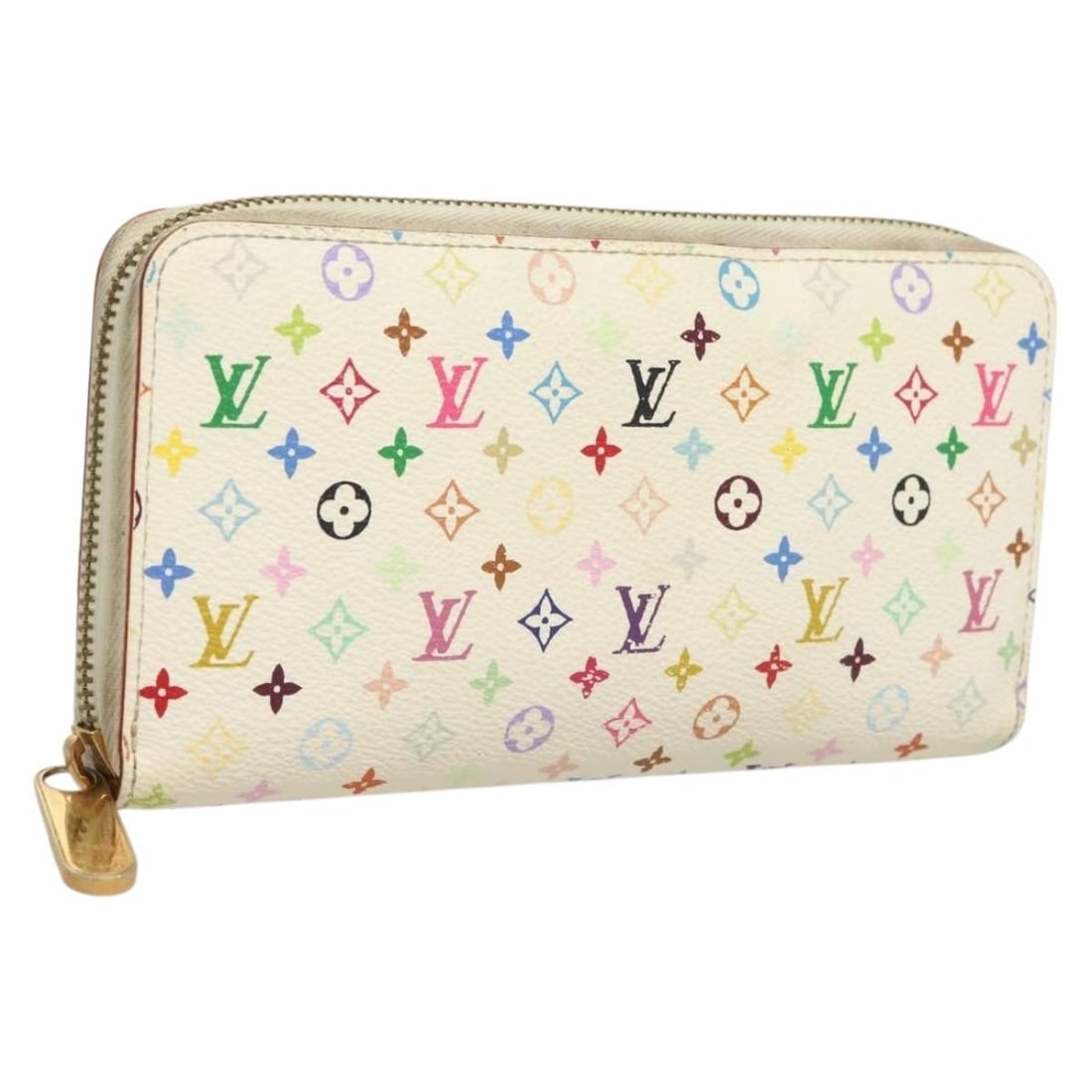 LOUIS VUITTON Monogram Multicolor Zippy Wallet White M60241 Spain Made (1 of 18)