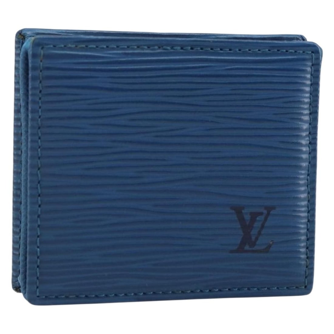 LOUIS VUITTON Epi Leather Blue Coin Purse M63695 Made in France (1 of 17)