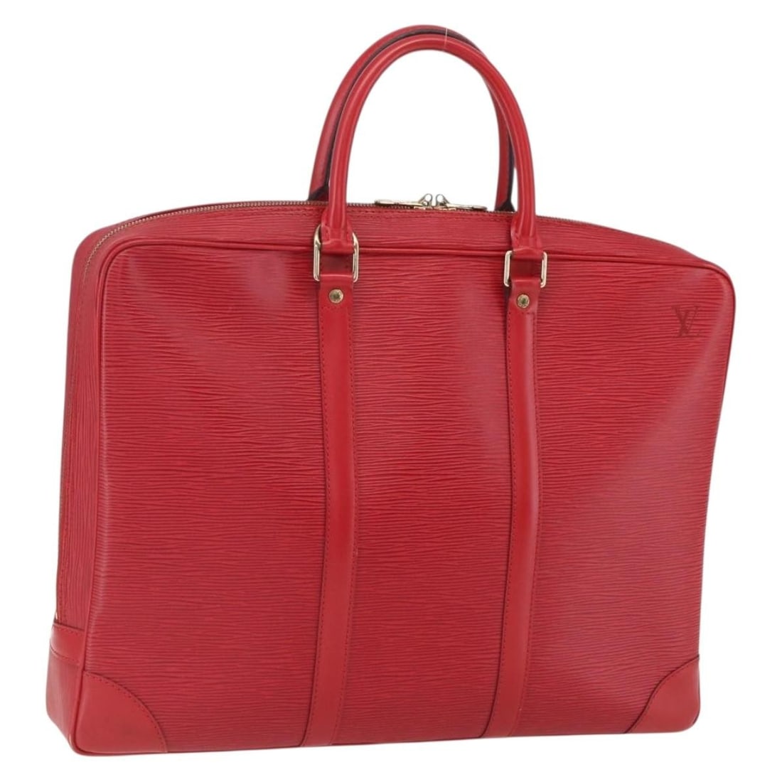 Red Epi Leather Louis Vuitton M54477 Business Briefcase Bag: Red Epi Leather Louis Vuitton M54477 Business Briefcase Bag This Louis Vuitton Epi Porte Documents Voyage business bag features the signature Epi leather in red, offering a sophisticated and durable o