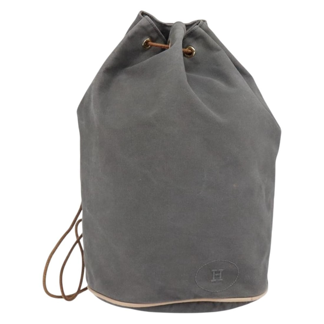 Hermes Porochon Mimil GM Gray Canvas Shoulder Bag from France: Hermes Porochon Mimil GM Gray Canvas Shoulder Bag from France This is a Hermes Porochon Mimil GM shoulder bag crafted from gray canvas. The bag features a spacious design suitable for everyday use and