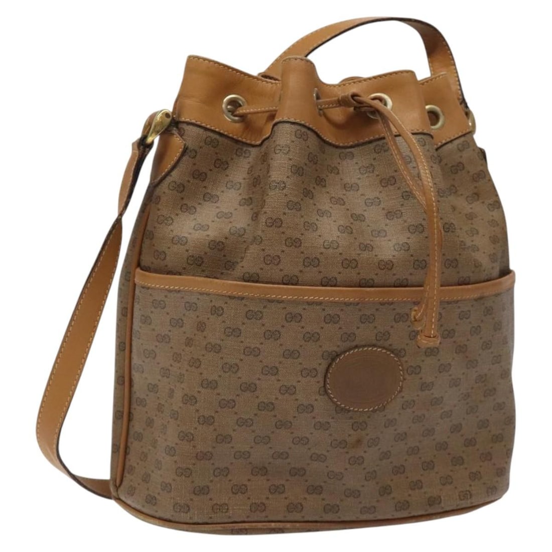 GUCCI Micro GG Supreme Shoulder Bag Beige Gold PVC 001 904 0791 Auth (1 of 18)