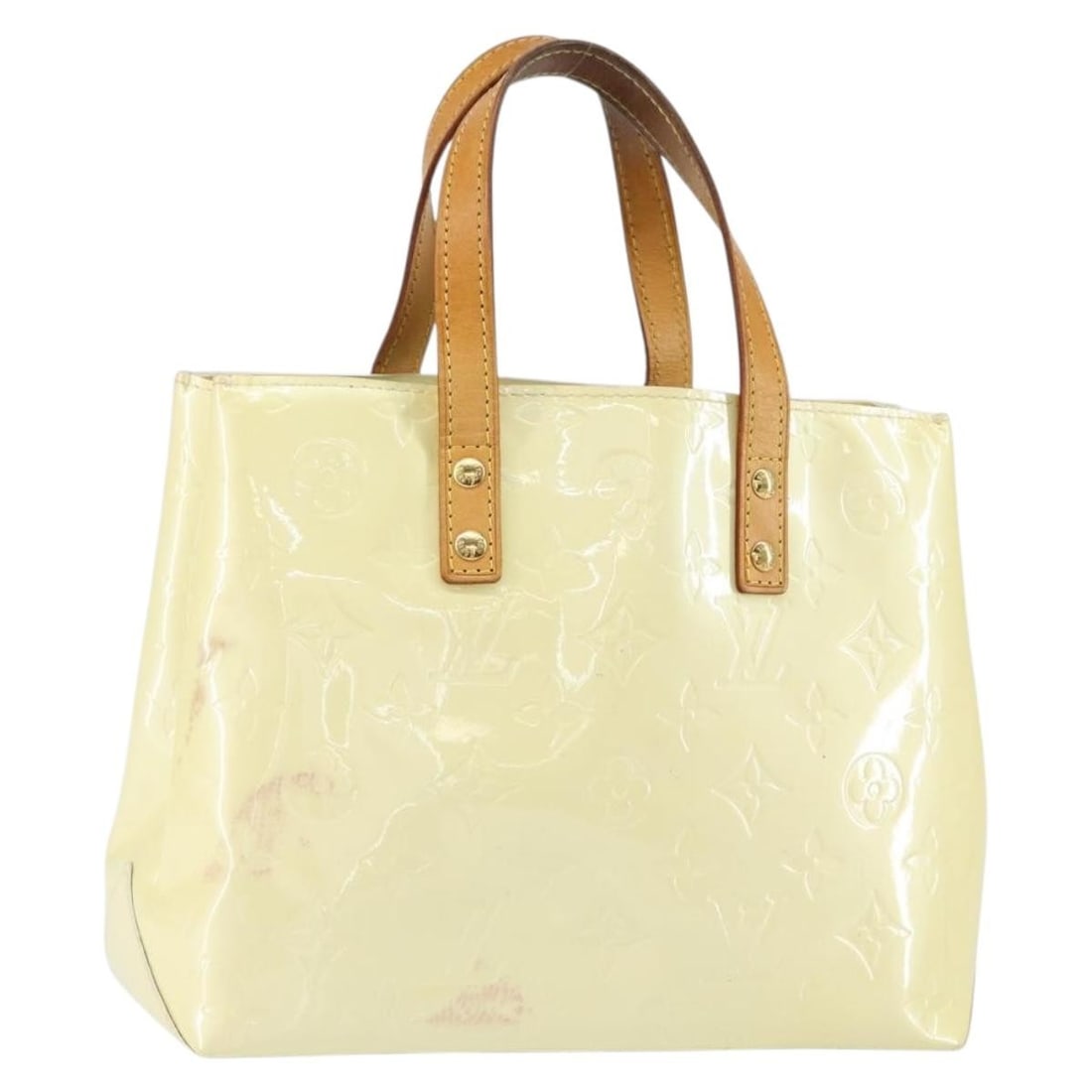 LOUIS VUITTON Monogram Vernis Reade PM Hand Bag Perle M91336 Auth (1 of 18)