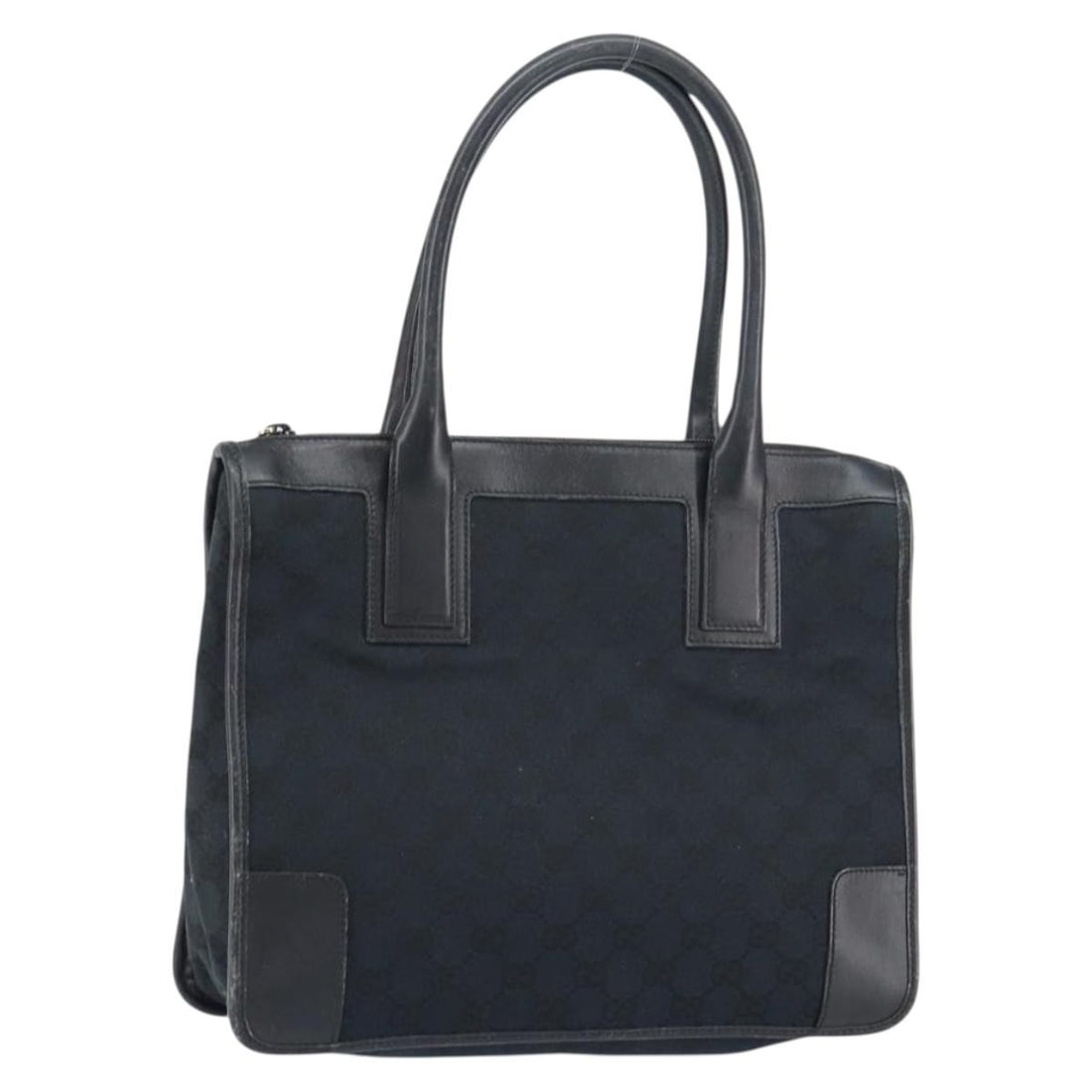 GUCCI GG Canvas Tote Bag Black Silver 000 0855 Authentic Italy (1 of 18)