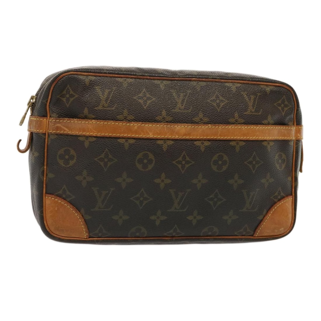 LOUIS VUITTON Monogram Compiegne 28 Clutch Bag M51845 Auth France (1 of 18)