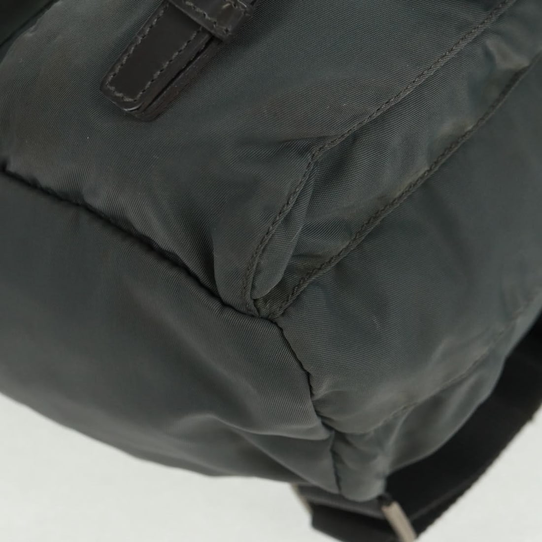 Nylon Gray Silver PRADA Backpack Made in Italy - 14