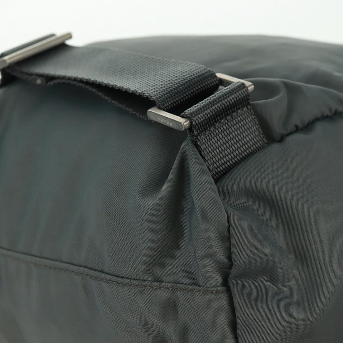 Nylon Gray Silver PRADA Backpack Made in Italy - 15