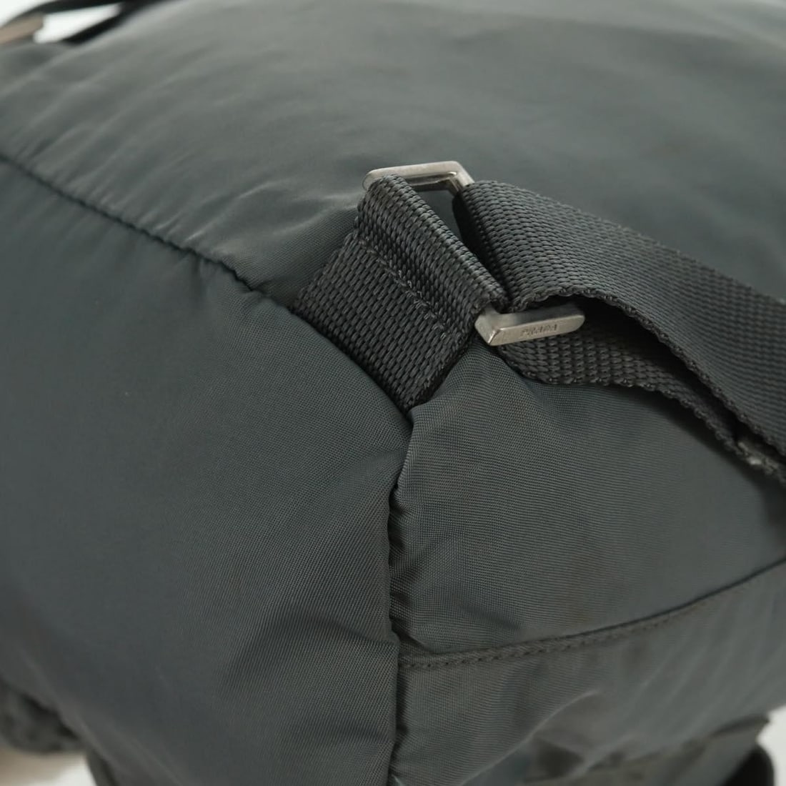 Nylon Gray Silver PRADA Backpack Made in Italy - 16