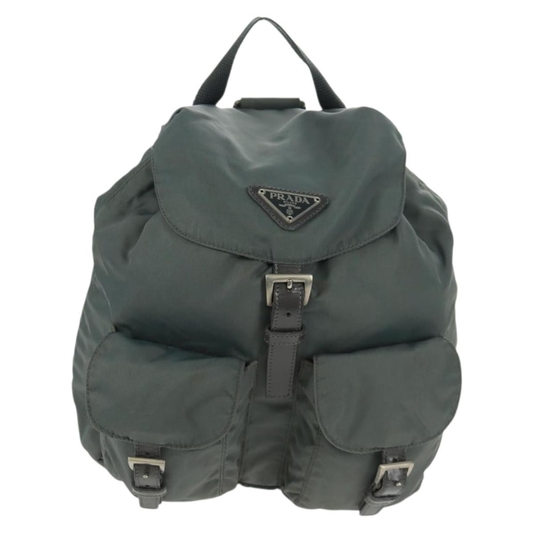 Nylon Gray Silver PRADA Backpack Made in Italy - 2