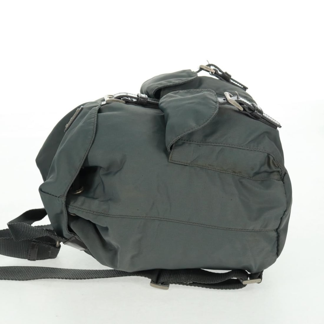 Nylon Gray Silver PRADA Backpack Made in Italy - 4