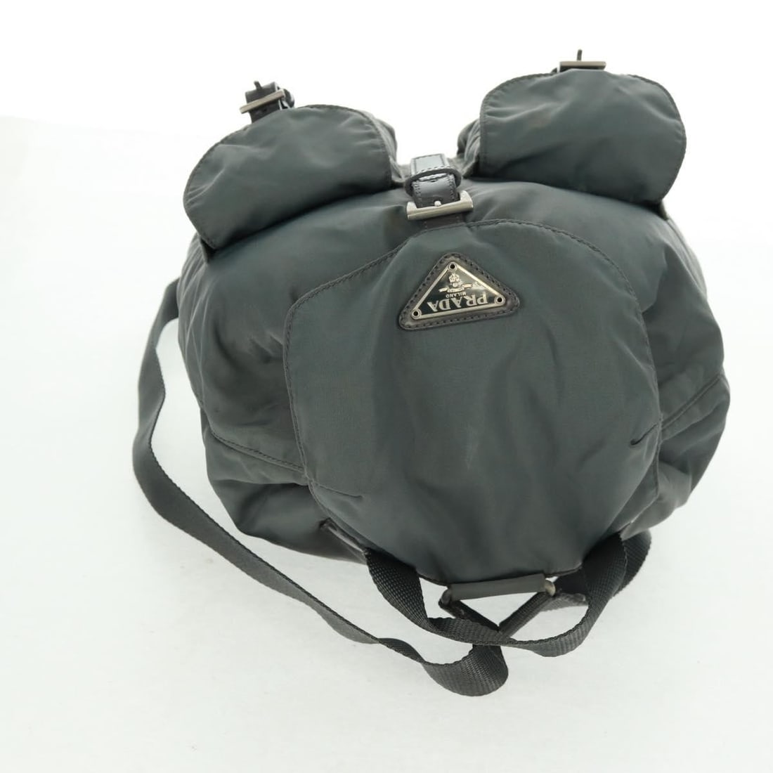 Nylon Gray Silver PRADA Backpack Made in Italy - 6