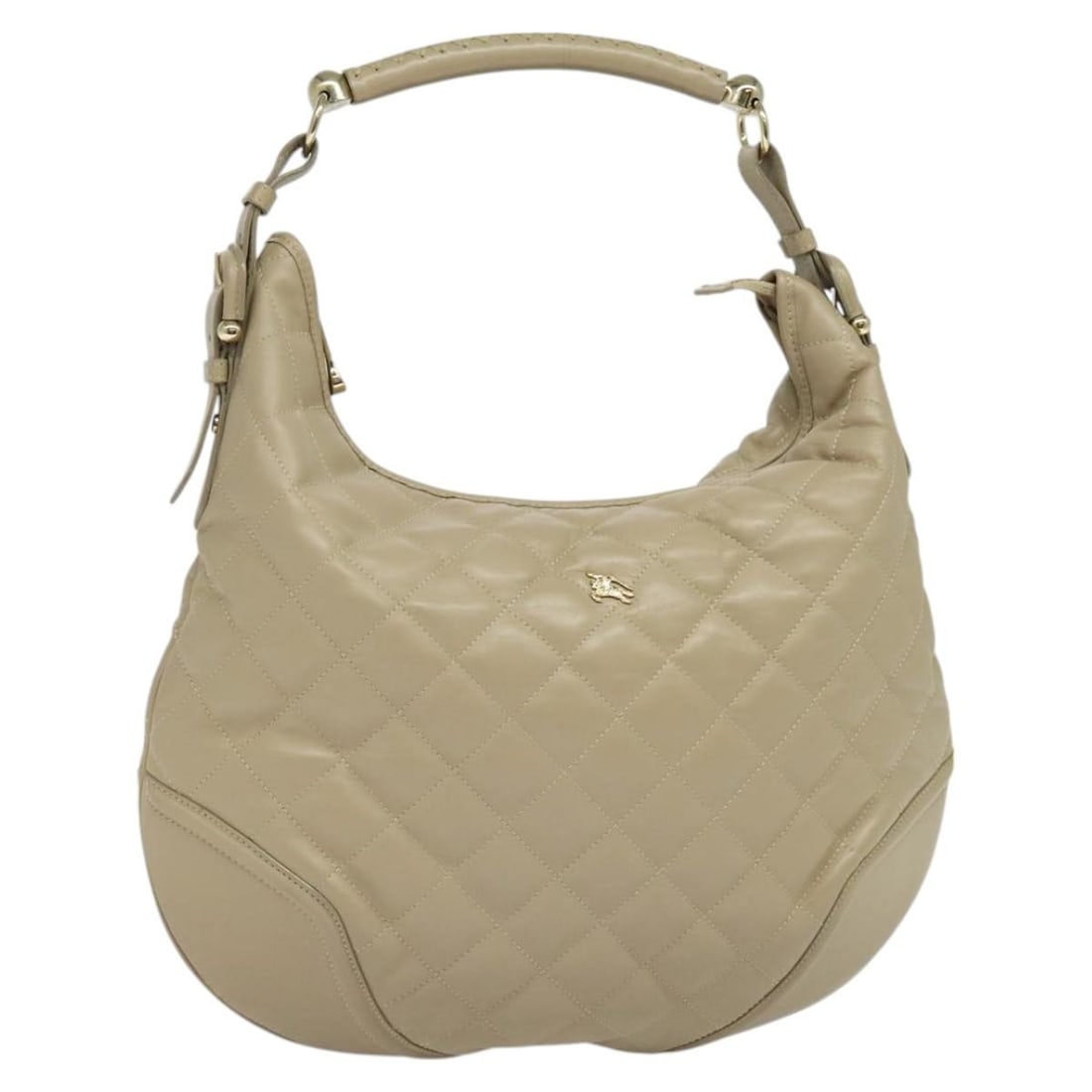 Burberry Beige Gold Leather Shoulder Bag Auth ITDLDI34RUF: Burberry Beige Gold Leather Shoulder Bag Auth ITDLDI34RUF This Burberry shoulder bag is crafted from high-quality leather in a stylish beige and gold color combination. Measuring approximately 16.9