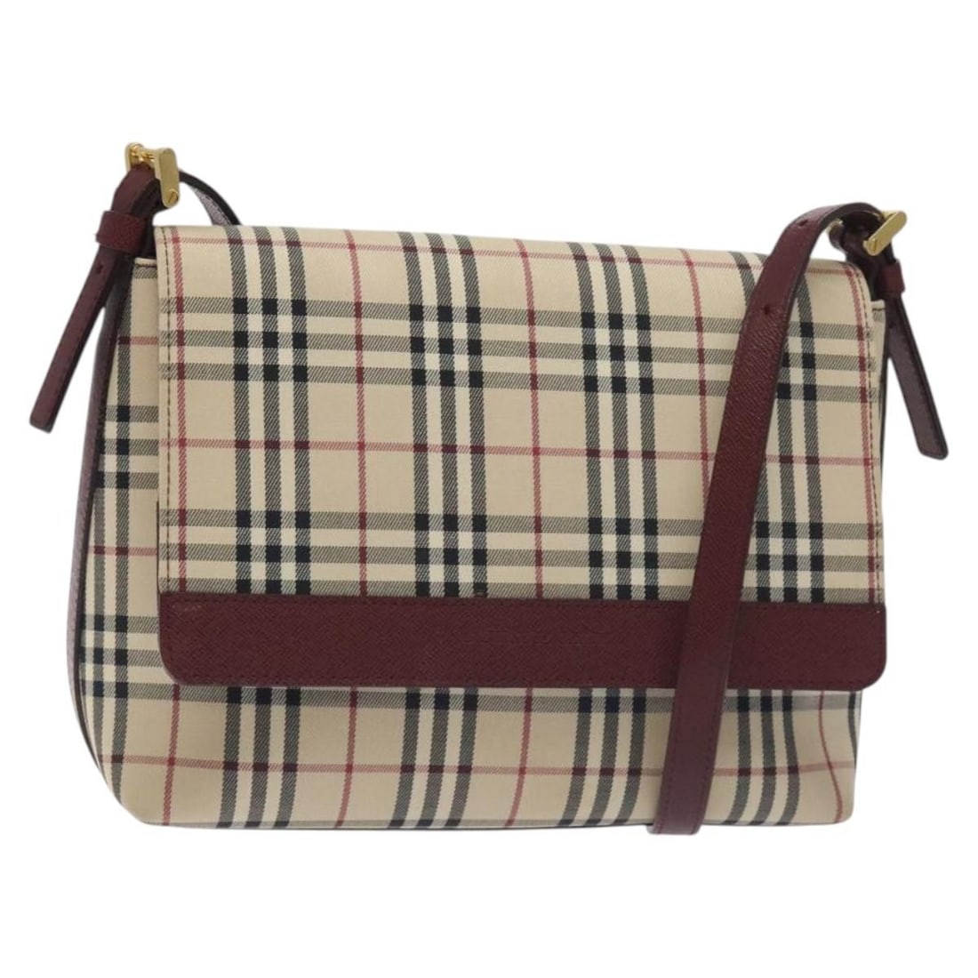 Authentic BURBERRY Nova Check Shoulder Bag Canvas Beige Gold (1 of 18)