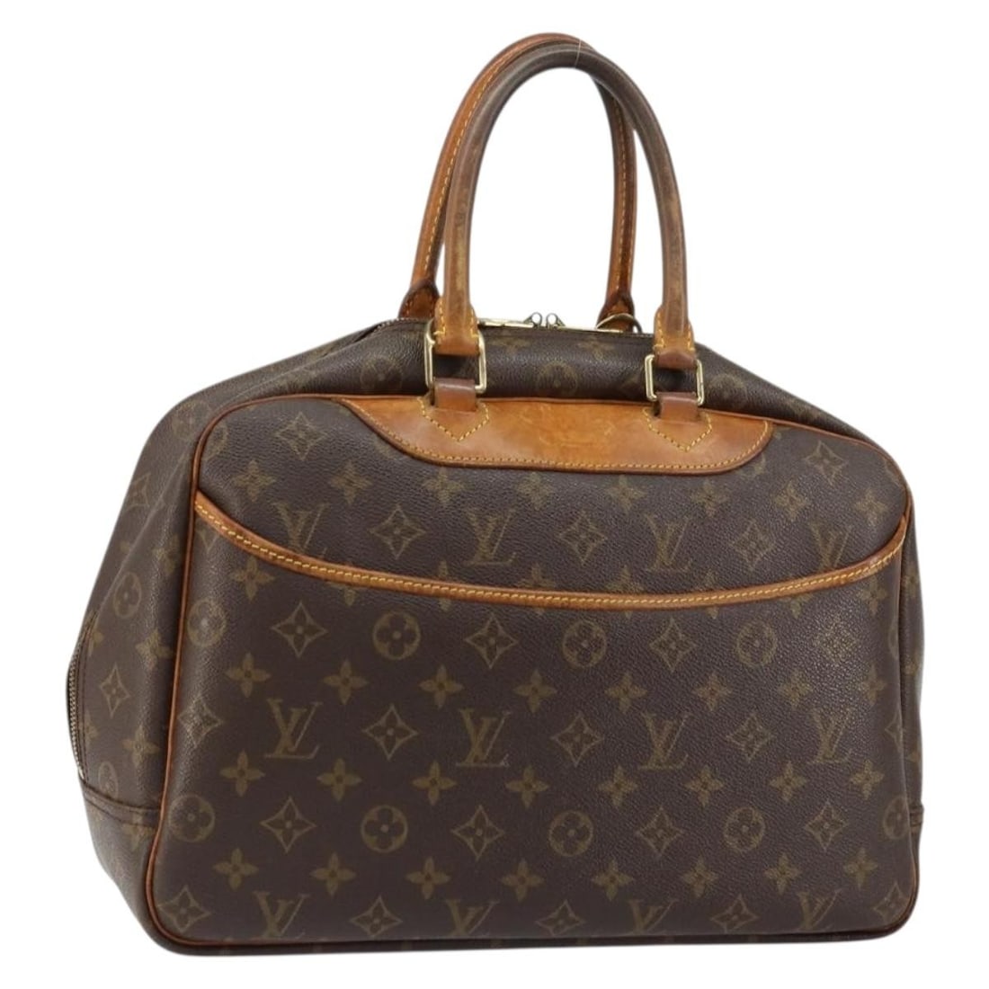 LOUIS VUITTON Monogram Deauville Hand Bag M47270 Authentic France (1 of 18)