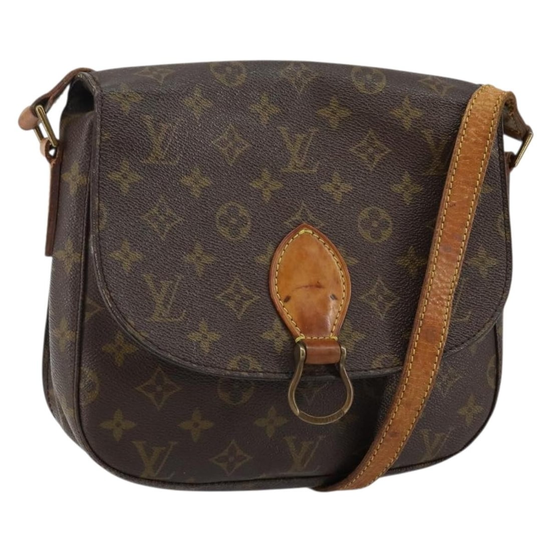 LOUIS VUITTON Monogram Saint Cloud GM Shoulder Bag M51242 Authentic (1 of 18)