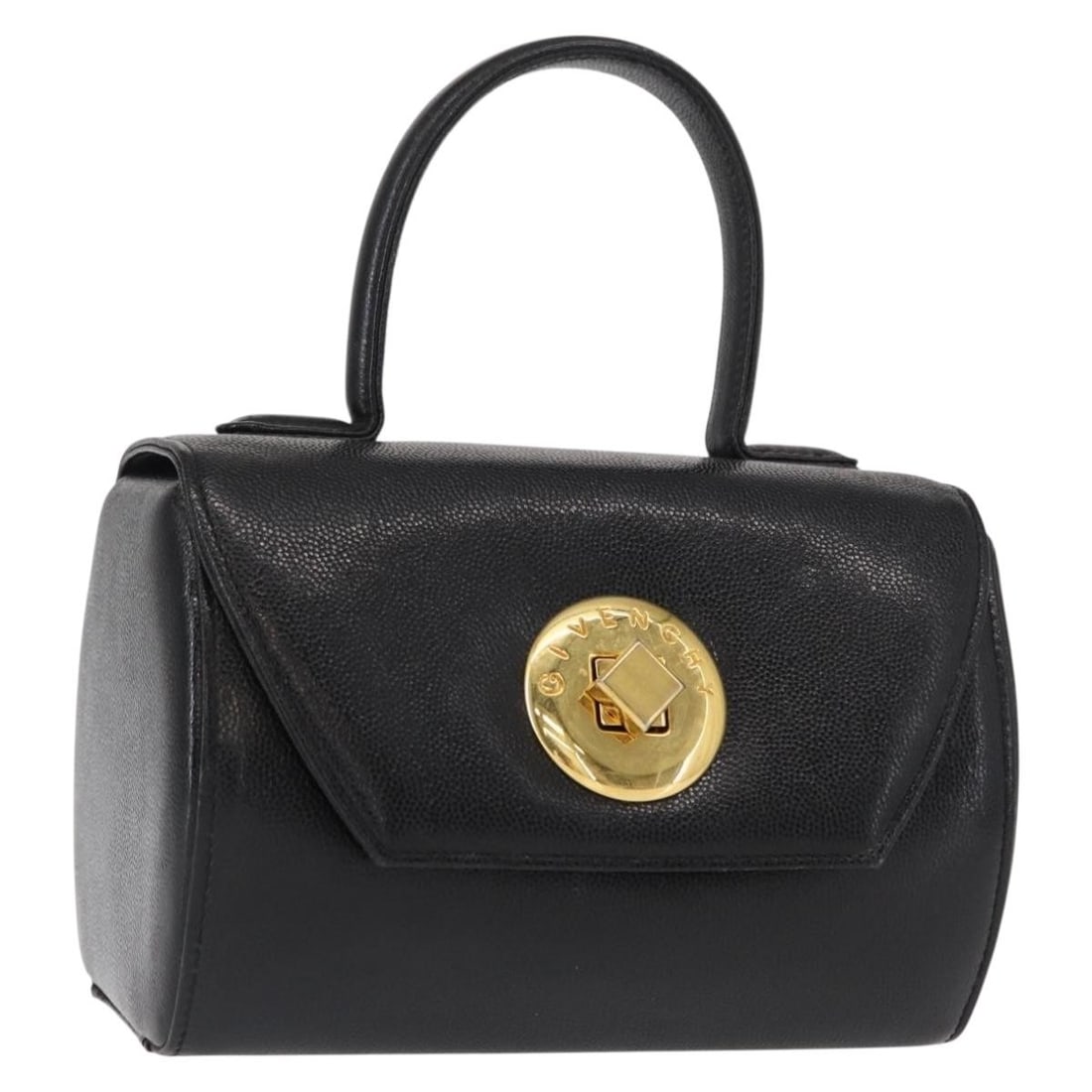 Black and Gold Leather Handbag by GIVENCHY with Top Handle (1 of 18)