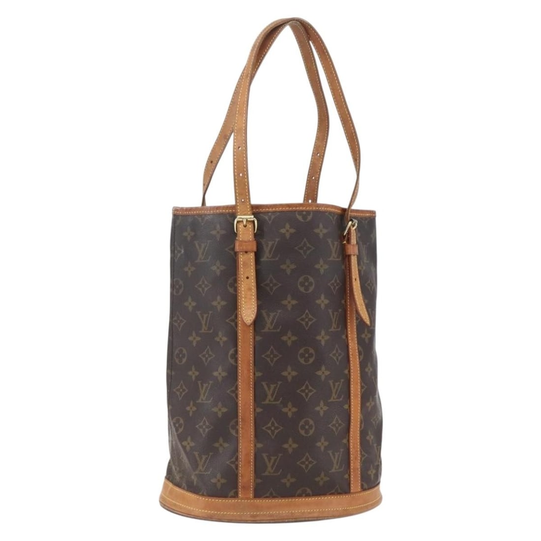 Louis Vuitton M42236 Monogram Canvas Bucket GM Shoulder Bag France: Louis Vuitton M42236 Monogram Canvas Bucket GM Shoulder Bag France This Louis Vuitton Monogram Bucket GM Shoulder Bag features the signature Monogram Canvas exterior. The bag is designed with an adjus