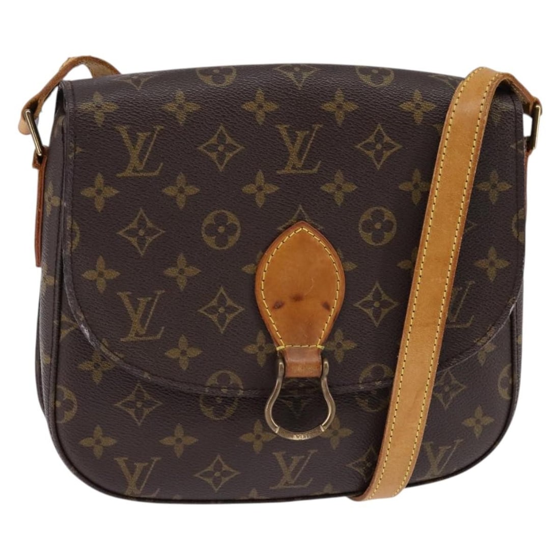 LOUIS VUITTON Monogram Saint Cloud GM Shoulder Bag M51242 Auth France (1 of 18)